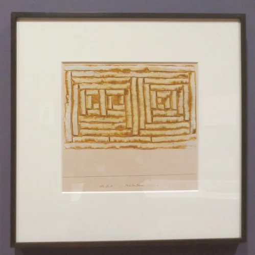 Nachbar-türen (Neighboring Doors) (1933), by Paul Klee; colored paste and graphite on paper mounted on board.