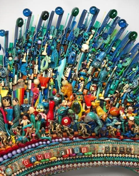 Detail of Game Fish ( 1988), by Larry Fuente. Washington, D.C., Smithsonian American Art Museum, Renwick Gallery. Source: americanart.si.edu/artwork/game-fish-32281/