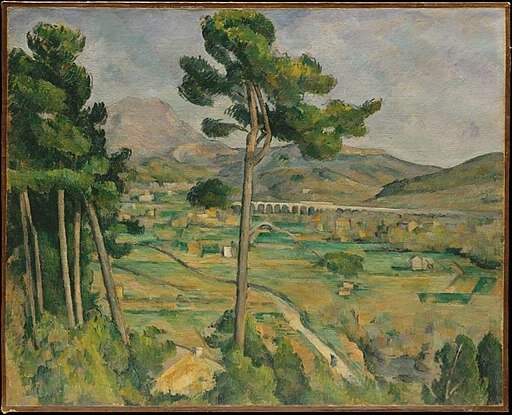 Mont Sainte-Victoire and the Viaduct of the Arc River Valley  (1882-1885), by Paul CÃ©zanne. Metropolitan Museum of Art, New York. Source: commons.wikimedia.org/