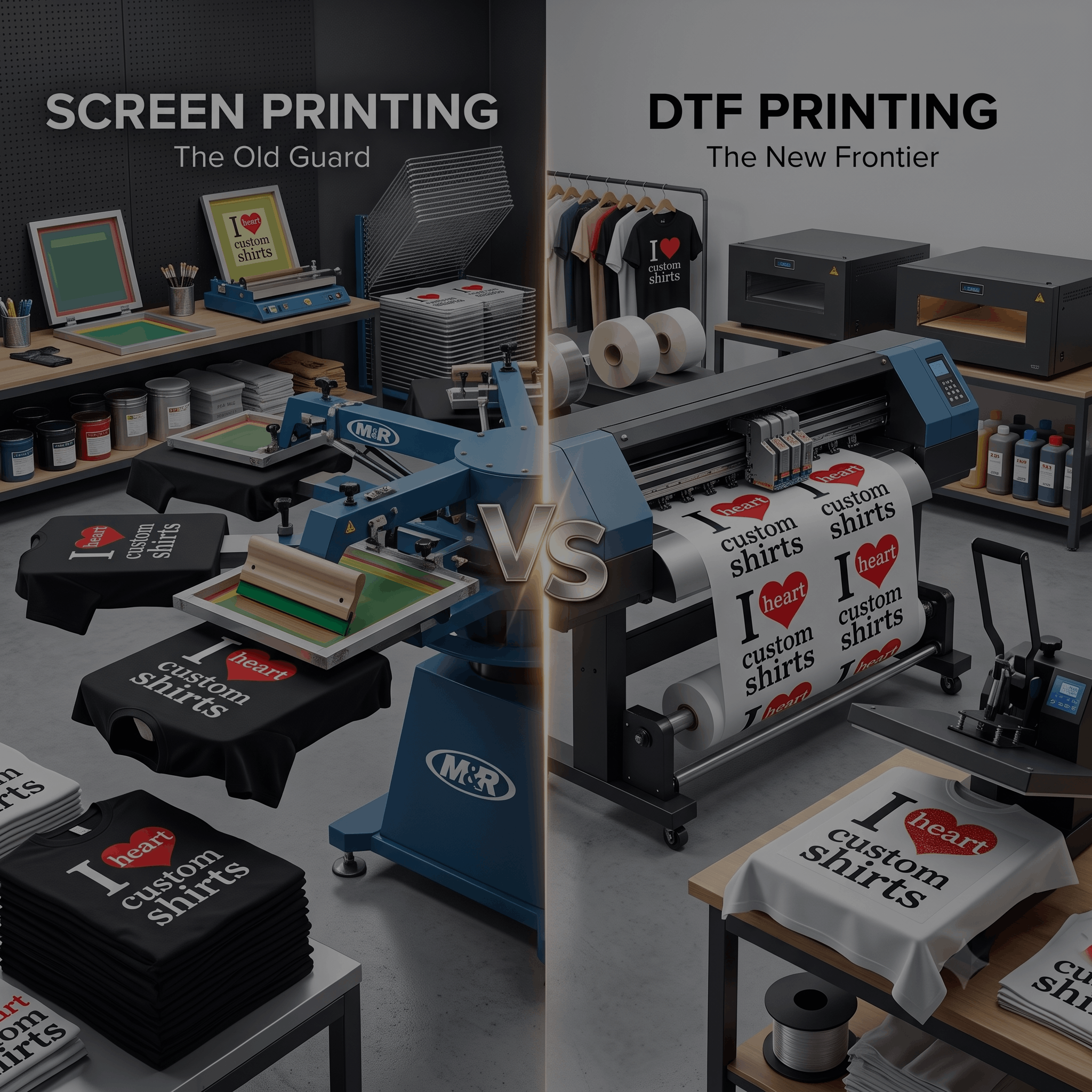 Screen Printing vs DTF Printing: Which Is Best for Your Order? | I Heart Custom Shirts