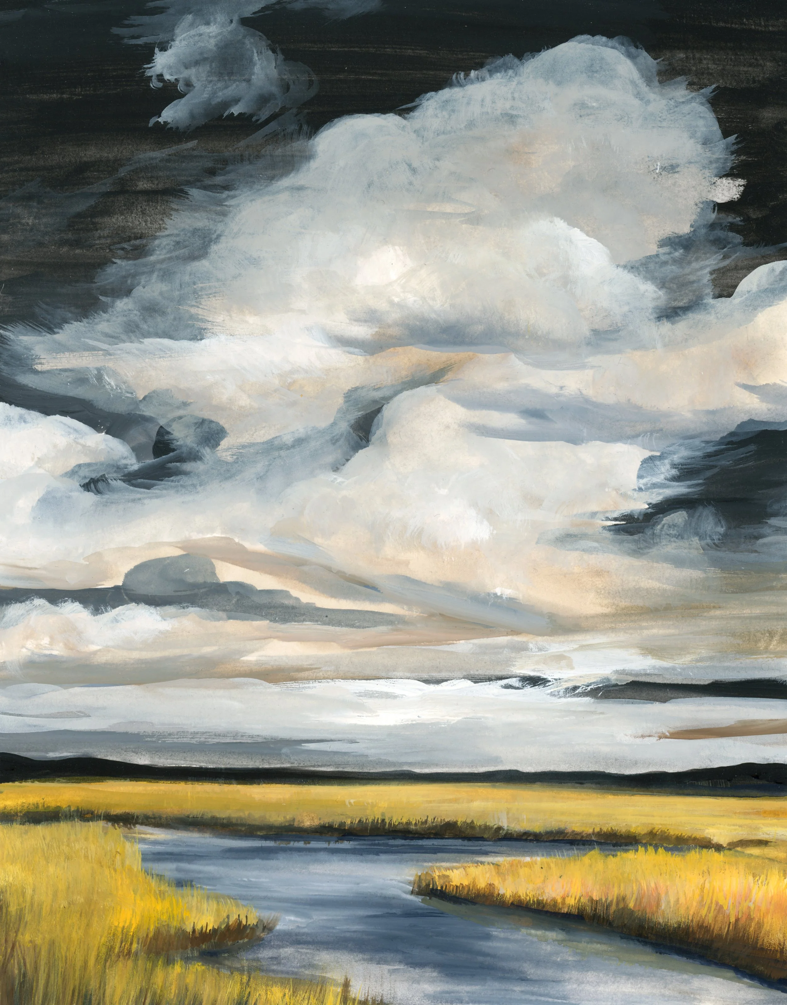 Storm over Wheat Field - Print