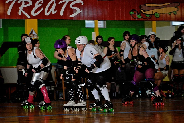 Left to right: Harriet the Thighs, Slamlet, Riot Hrrrl, Cournasty