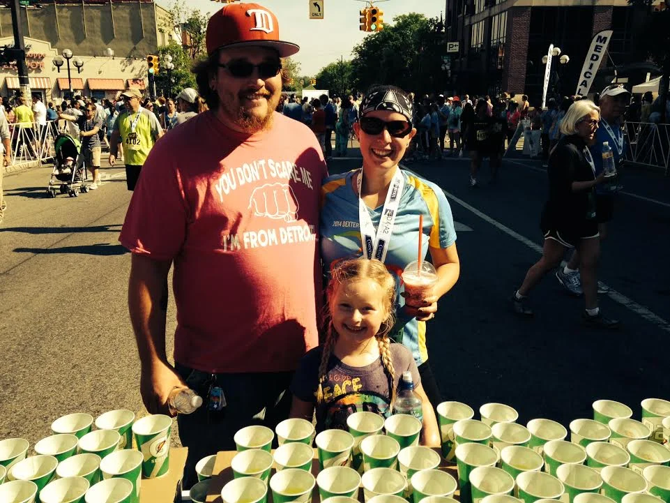 Wave 8 skater Bionic PIN-up & family at 2014 Dexter-Ann Arbor Run