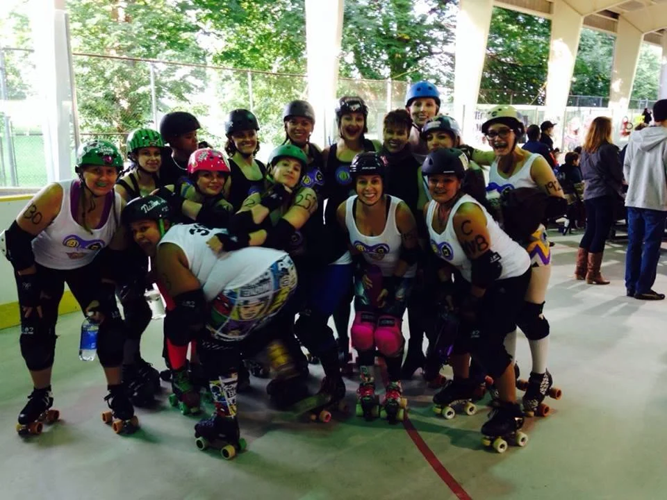 BACK ROW - Chunky Cussin' Monkey, Sneaking Beauty, Renegayde Outlaw, Snarky Malarky, Stitch Hit-Her, Sonnet Boom, Slamlet*, Trauma Queen, Bruddica, Margaret Thrasher FRONT ROW - Nailer Swift, Belle's Cold Hearted, The Big Lebrawlski, Bionic PINup, Bear-a-Cuda NOT PICTURED - Gillie the Kid, Amelia Spareparts, Ashes to Ashes, Cersei Slammister, Earth Shattering Kaboom, Freeda Radical, Lady Loxley, MegaHurtz, Walking Dread