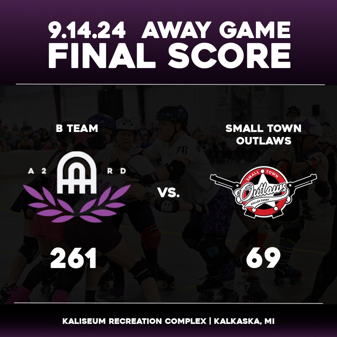 This weekend was a long drive over to our friends in Kalkaska who put on a great double header for us! Thank you Small Town for playing our B team, it was so much fun!

MVB: Murder By Proxxy
MVJ: Nutter Your Business

We also were joined by our frien