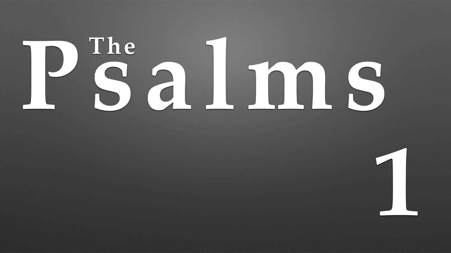 Psalm 1
