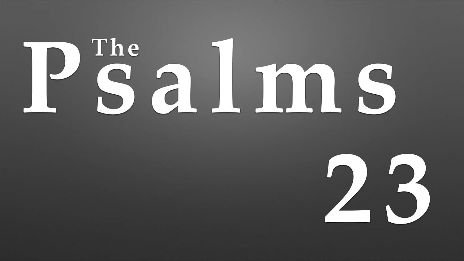 Psalm 23
