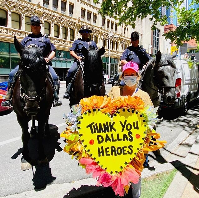 Thank you to ALL our hero&rsquo;s, near &amp; far. It&rsquo;s been great working with @downtown_dallas to share some love in #ilovemydtd. We had a much bigger install planned (which will happen one day), but as COVID has swept through the world, we h