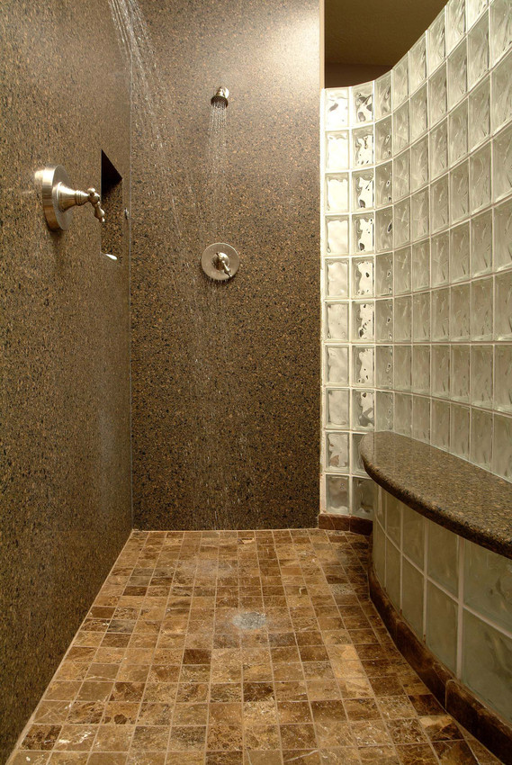 comptoir quartz silestone brun salle de bain douche.jpg