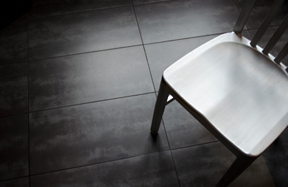 Céramique de plancher porcelaine émaillée Cement noir