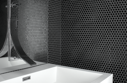 douche en céramique soligo noir salle d'eau moderne laval blainville rosemere montreal
