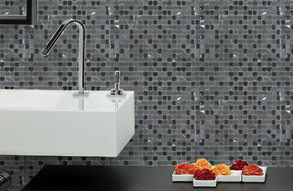 douche en céramique soligo noire et grise salle de bain moderne laval blainville rosemere montreal
