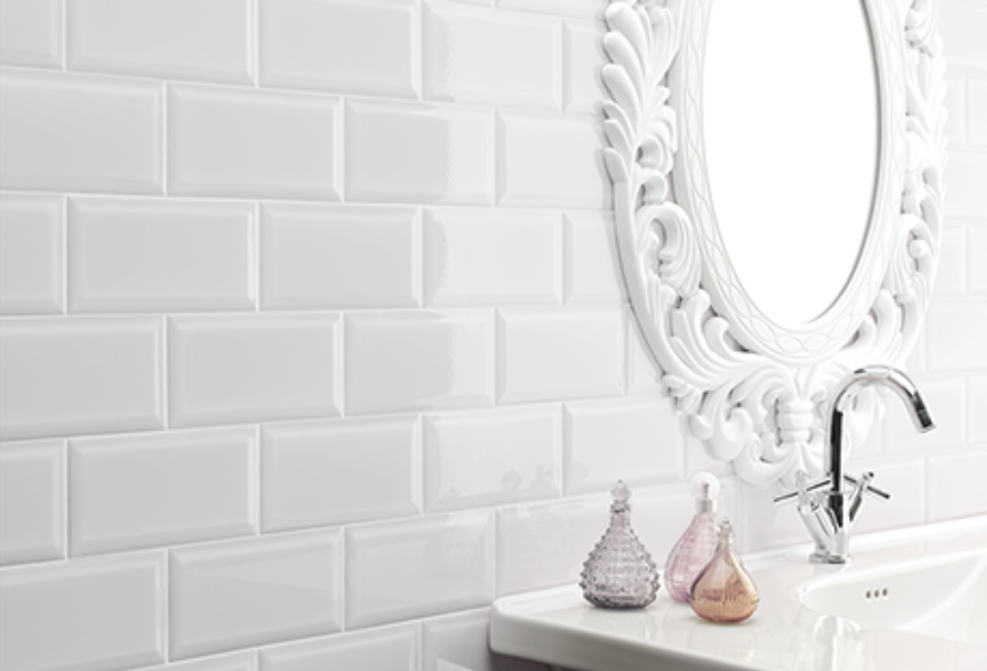 Mosaïque Métro Blanc Brillant – Carreaux Céramique 50x100 Mm, Pour Cuisine Et Salle De Bain