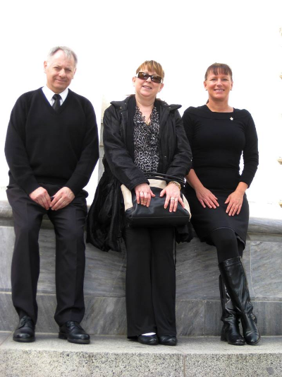 Members - Mick, Cherie and Ilona (pictured at the war memorial in the heart of Adelaide's CBD.)