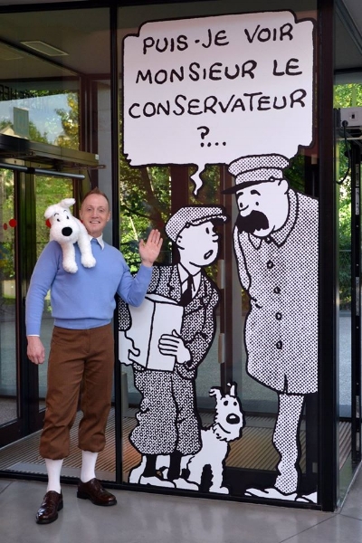 After a most enjoyable time in London we were off to Belgium to visit the Tintin Museum and International Comic Book Museum in Brussels and here is Stu as Tintin inside the Tintin Museum!