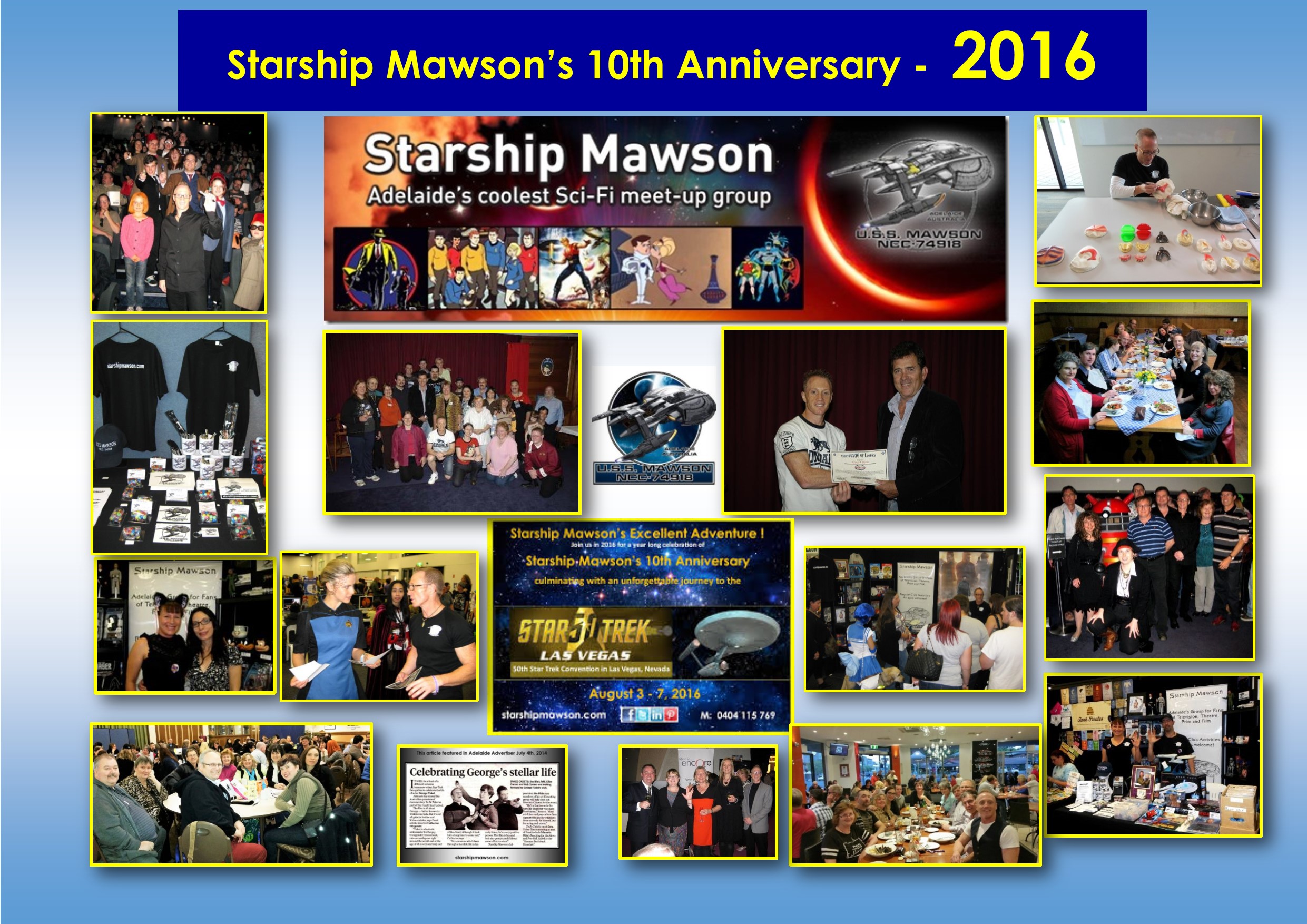 As we bid farewell to 2016, we look back on a fantastic year of 10th anniversary celebrations since our inception.We are the only Star Trek fan organisation in the world, to have had its logo designed by the senior illustrator for Star Trek - Mr John Eaves, and to have been officially launched by a Star Trek actor - The late Mr Barry Jenner!
