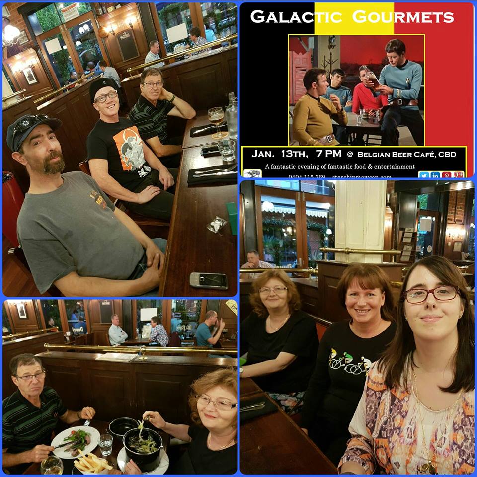 Jan 13 Foodies meet-up for Starship Mawson's Galactic Gourmets was a real hoot. Adelaide was really jumping tonight and what a great meet-up we had at the Belgian Beer Café!