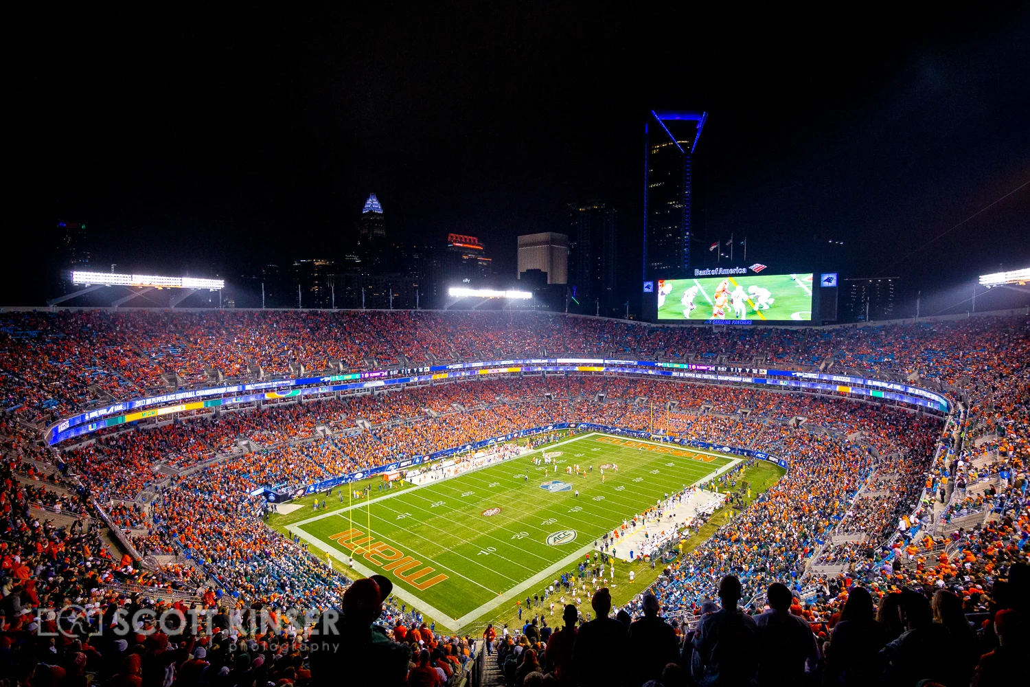  December 2, 2017: Overall of Bank of America in the ACC Championship between Clemson and Miami at Bank of America Stadium in Charlotte, NC. (Scott Kinser/Cal Sport Media) 