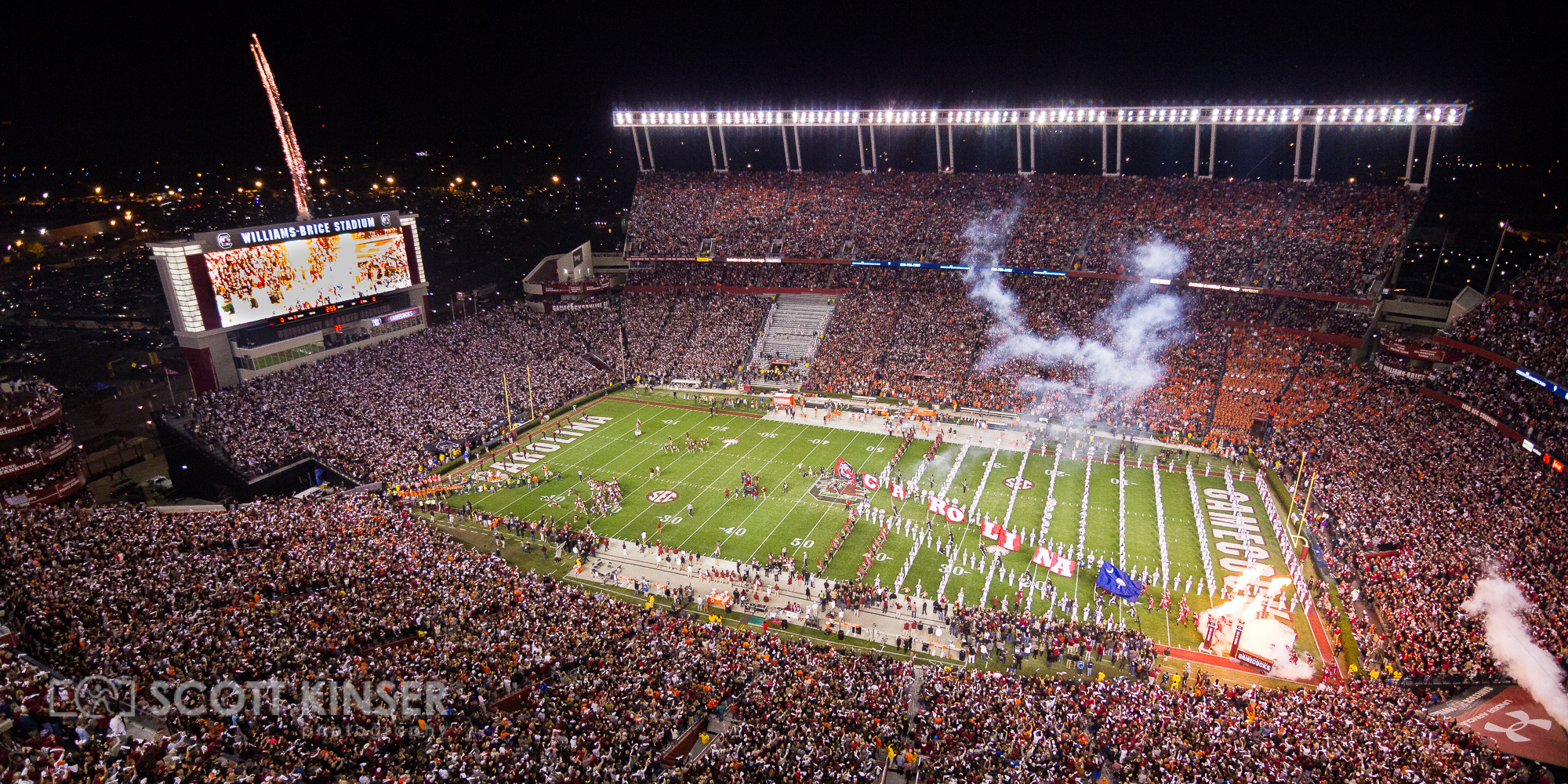  November 25, 2017: South Carolina entrance before the NCAA football matchup between Clemson and South Carolina at Williams-Brice Stadium in Columbia, SC. (Scott Kinser/Cal Sport Media) 