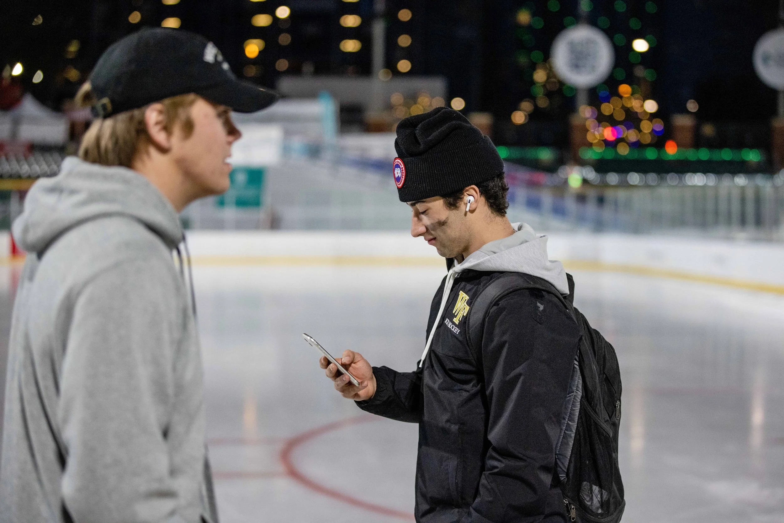 November 19, 2022: during the ACCHL Stadium Series matchup at Truist Field in Charlotte, NC. (Scott Kinser/Cal Sport Media)