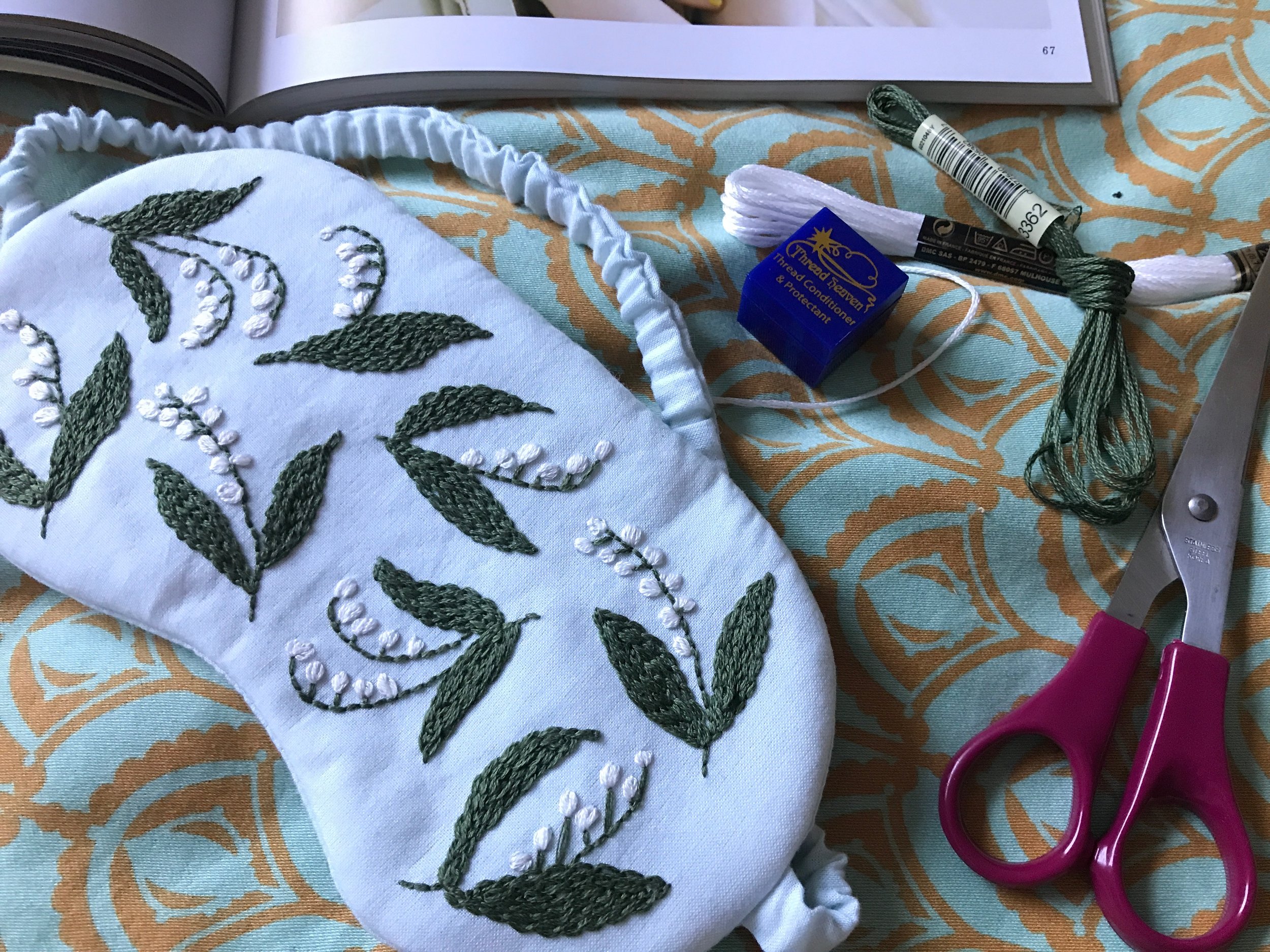 Lovely chain stitched leaves take time, but wow! what an impact.