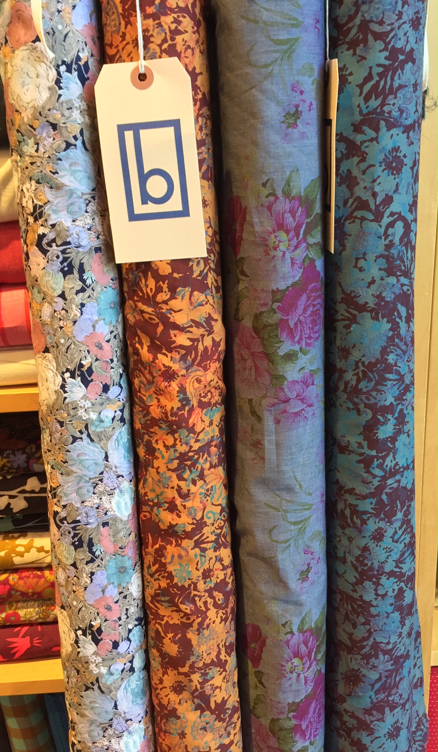 Pretty, pretty floral cotton prints, a vintage rose print on chambray!