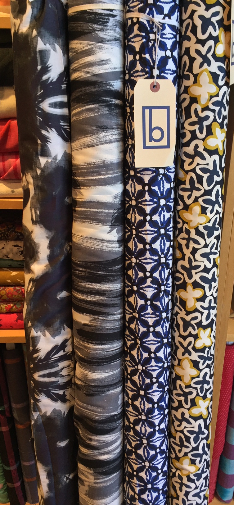 These smart stretch cotton prints are great office-wear options.