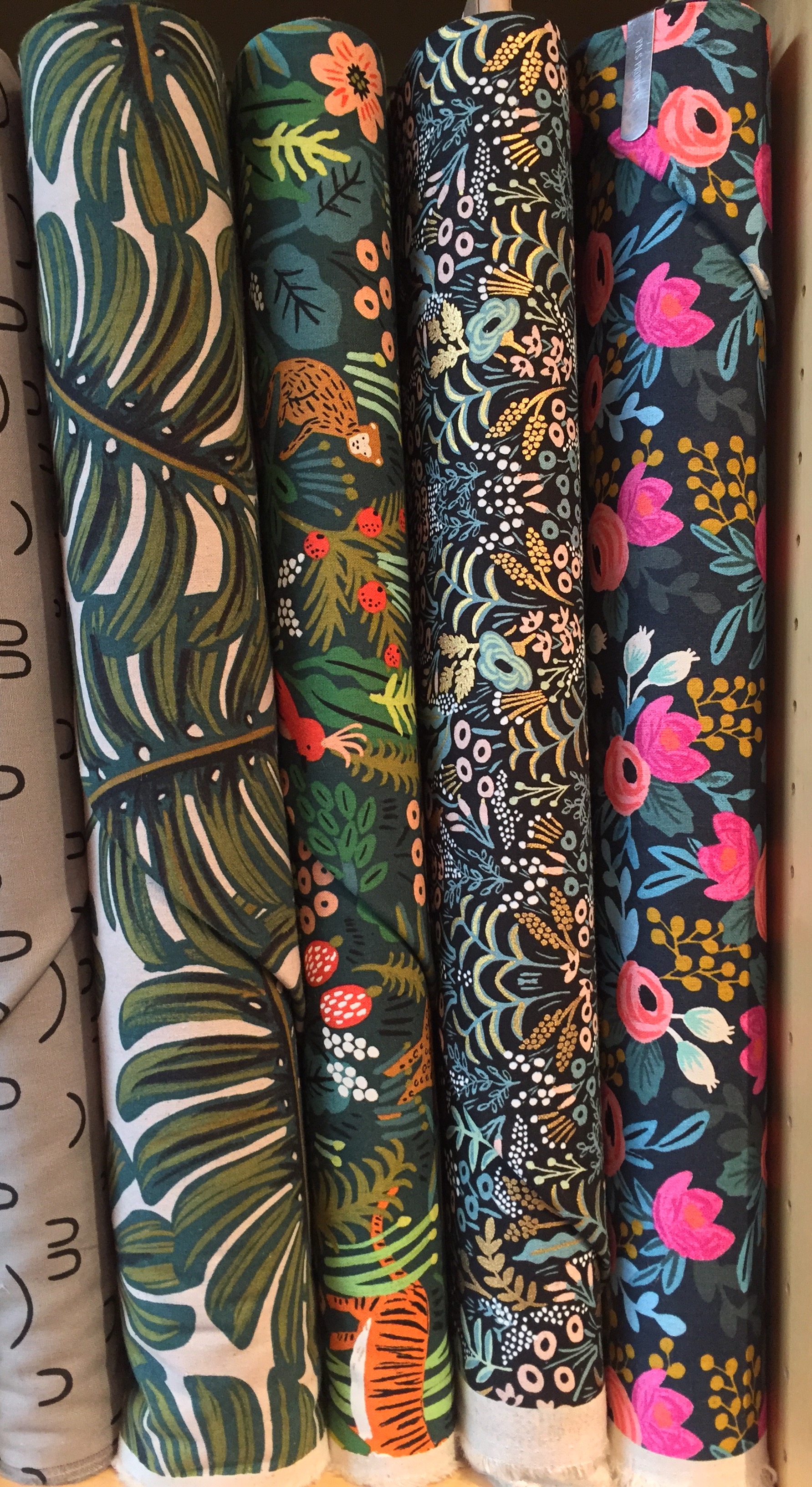 Rifle Paper Co's cotton/ linen blend canvas for Cotton + Steel.