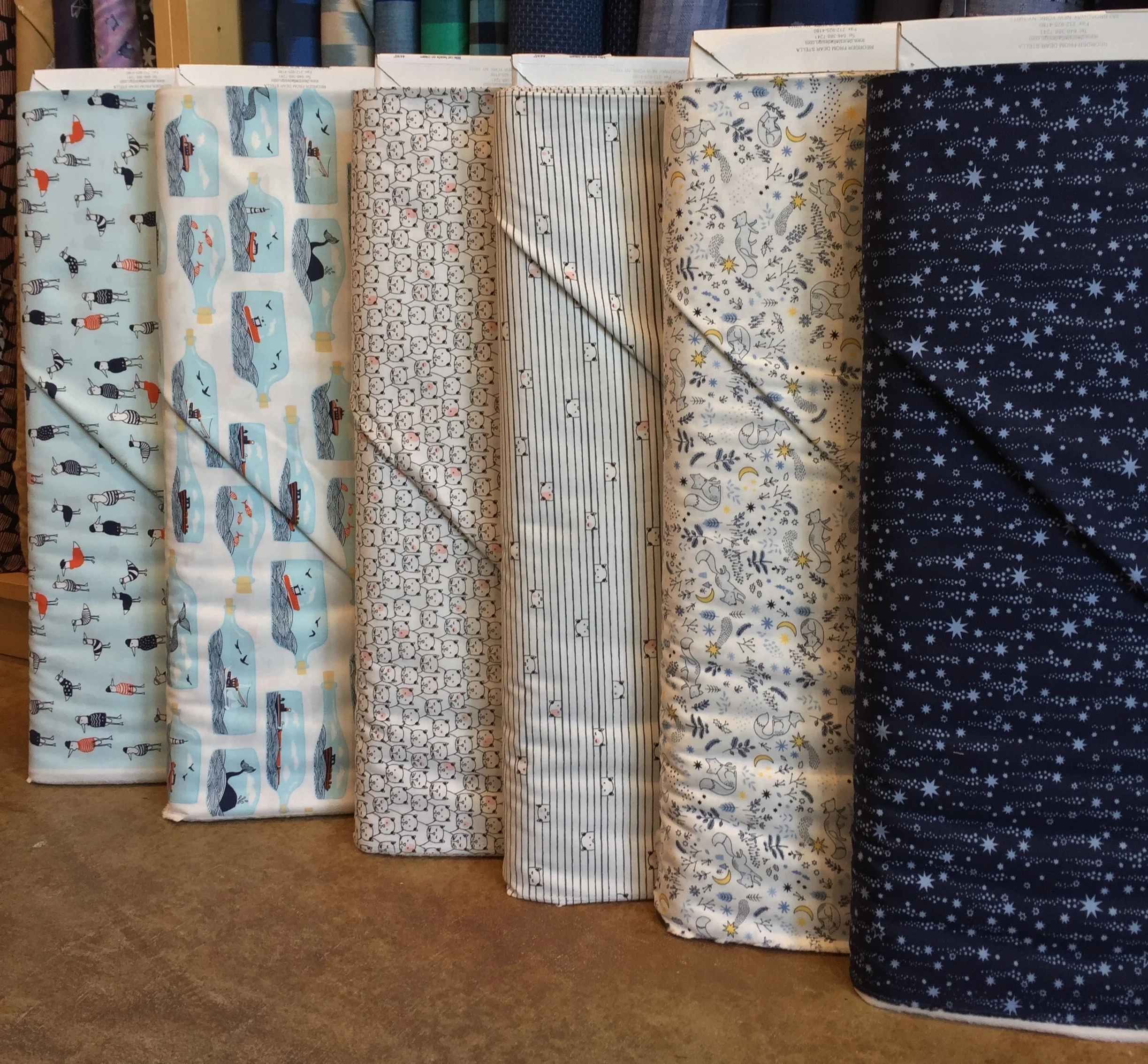What?! Seagulls in fishermen sweaters?! More kitty cats and sweet, sleepy foxes and stars from Dear Stella.