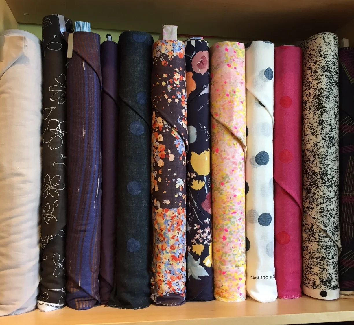 Nani Iro double gauze darks and more dots - sigh...