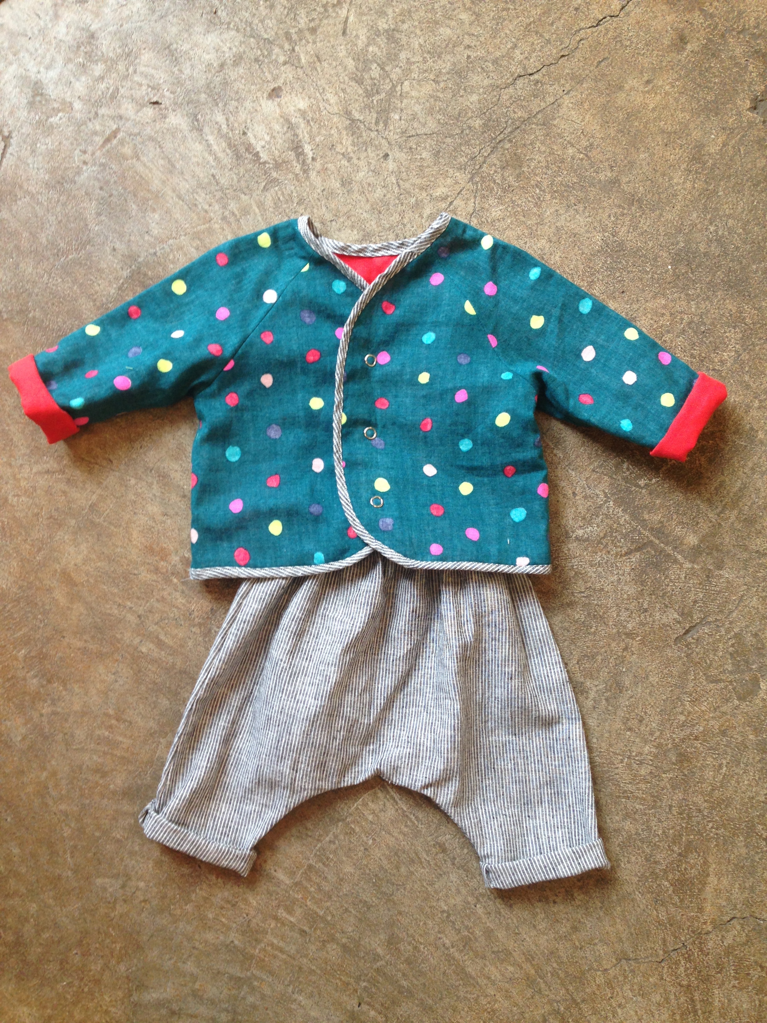Lullaby Layette Jacket with Wiksten Harem Pants