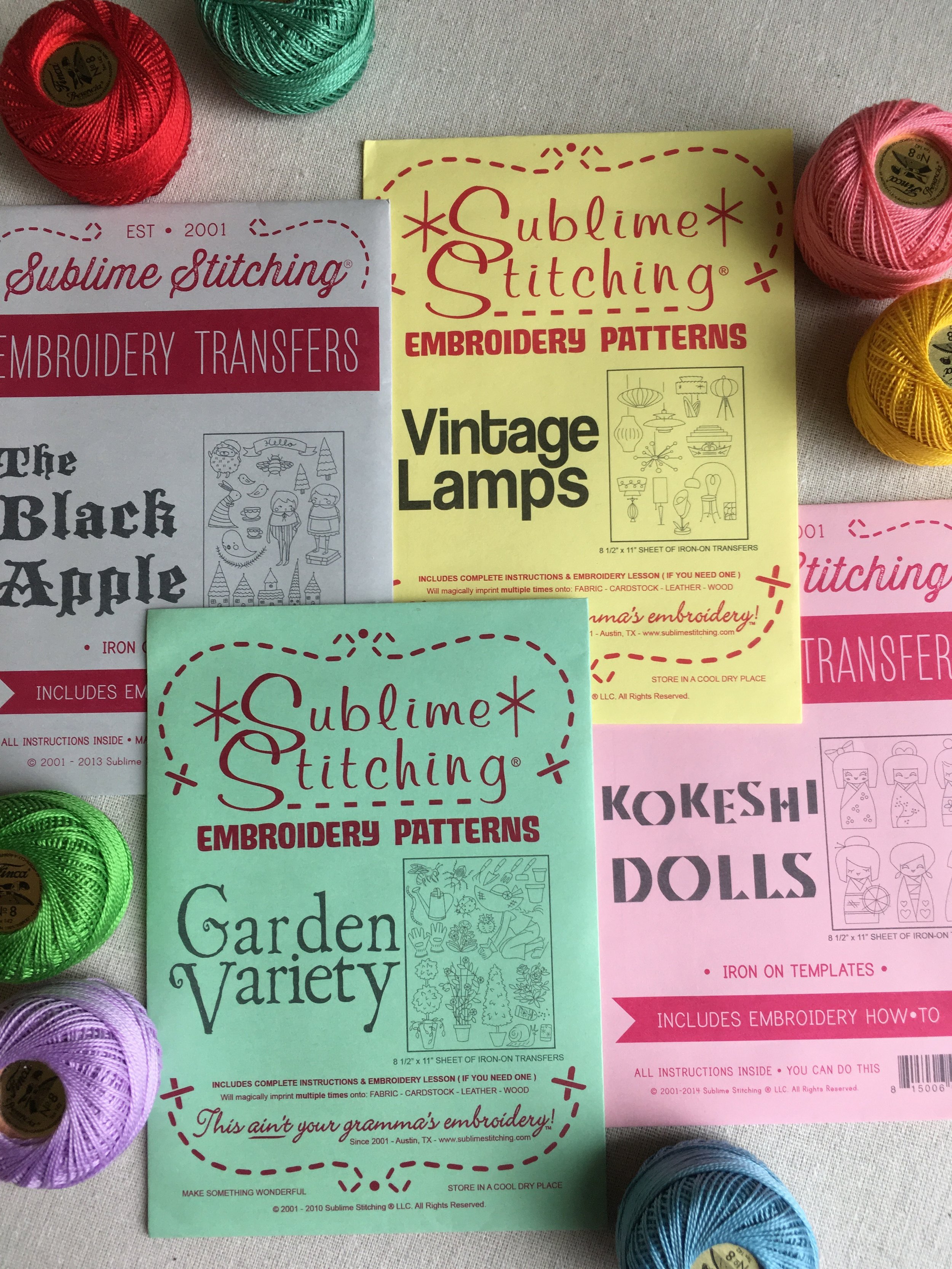 Embroidery Iron-On Transfers, Sweet Treats, from Sublime Stitching