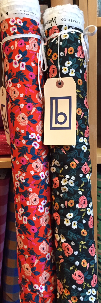 A pair of rayon prints by Riffle Paper Co for Cotton + Steel