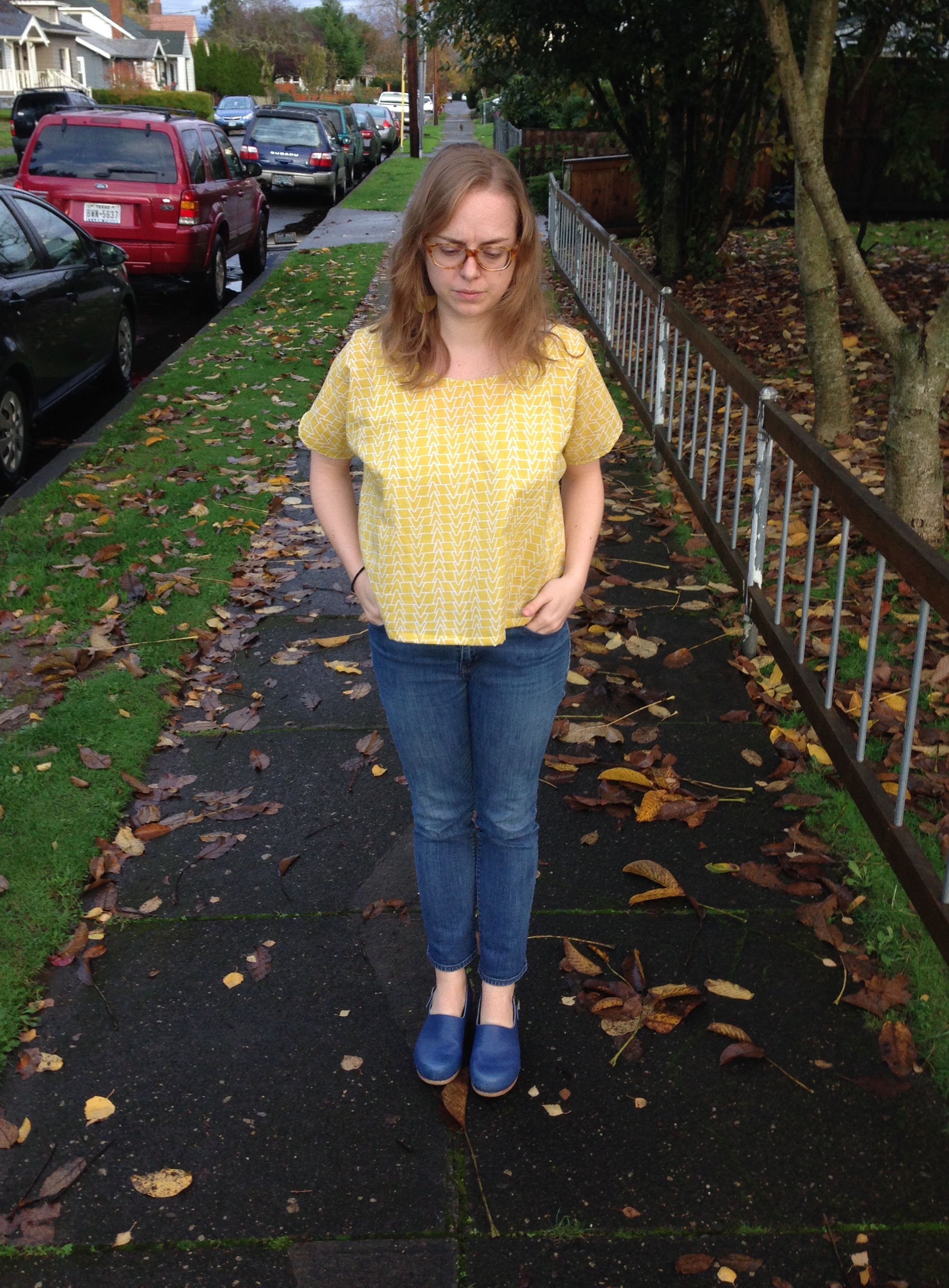 Happy shirt cancels out grumpy face.