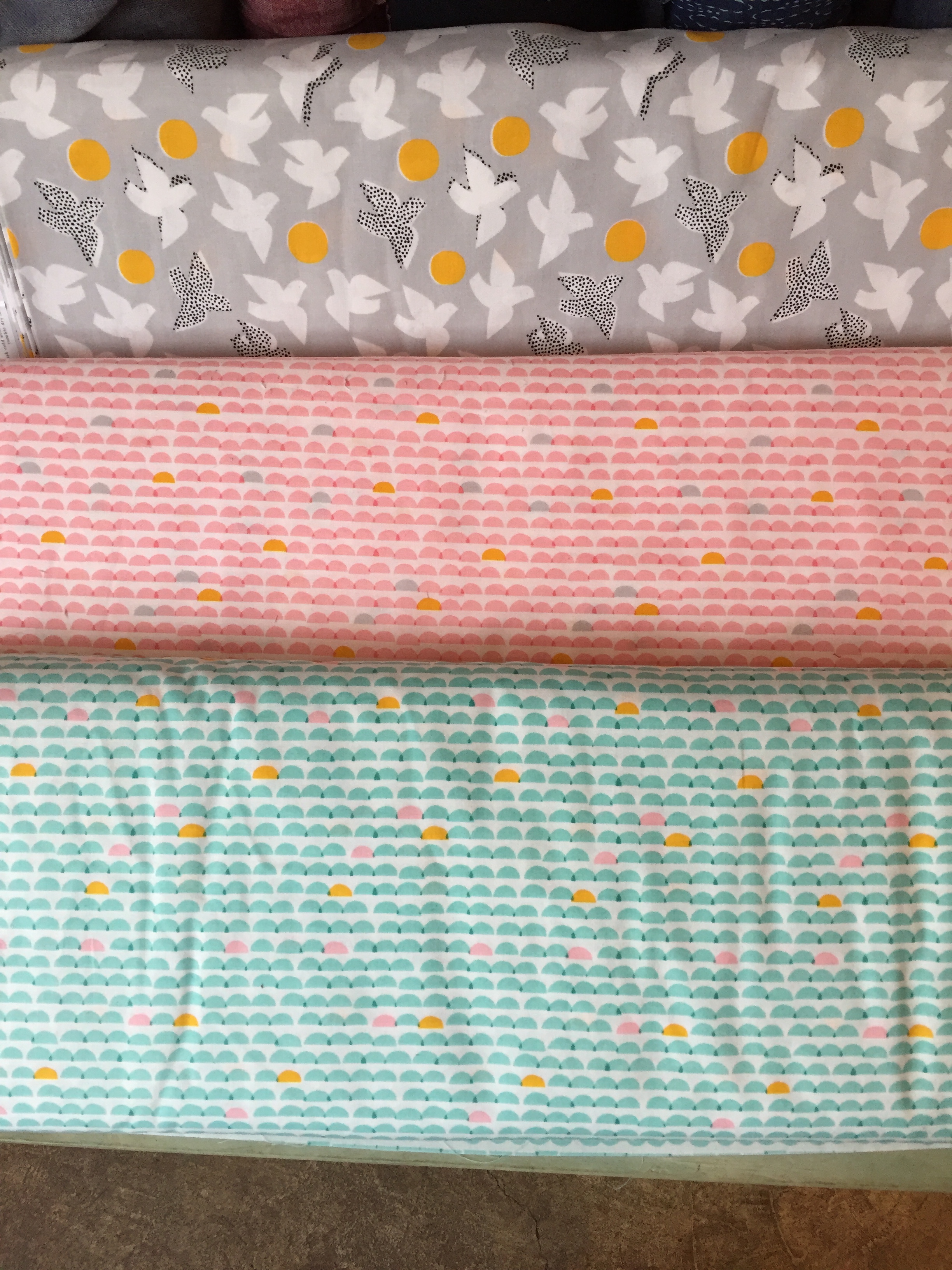 Pretty, pretty organic cotton prints. Perfect for decking out a nursery.