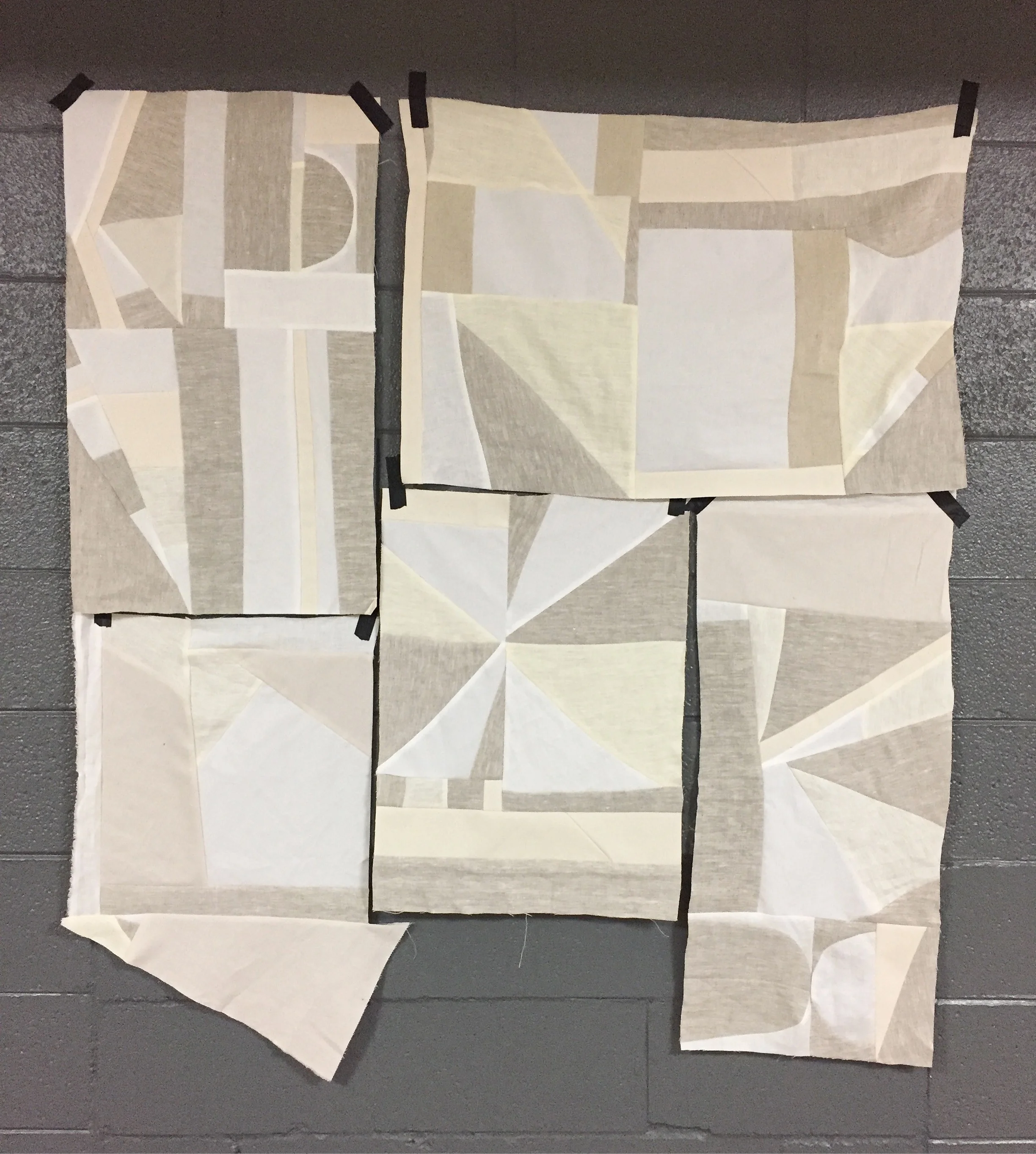 Subtle, soothing Wabi Sabi quilt blocks in process
