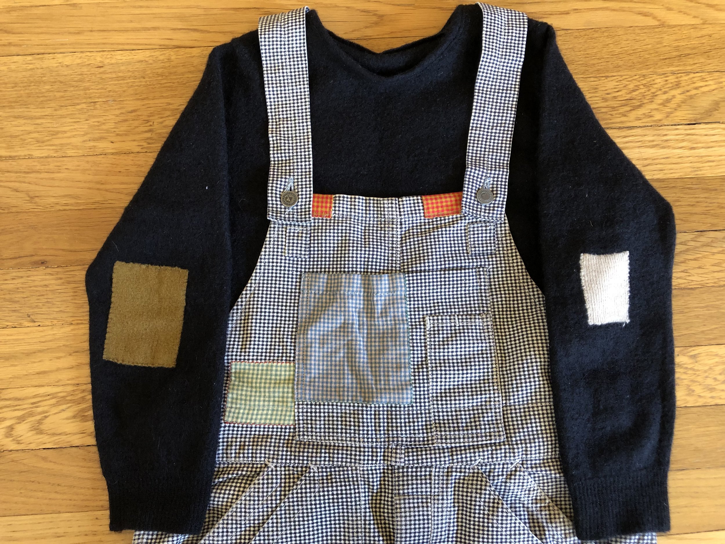 How cute are these mended overalls!?