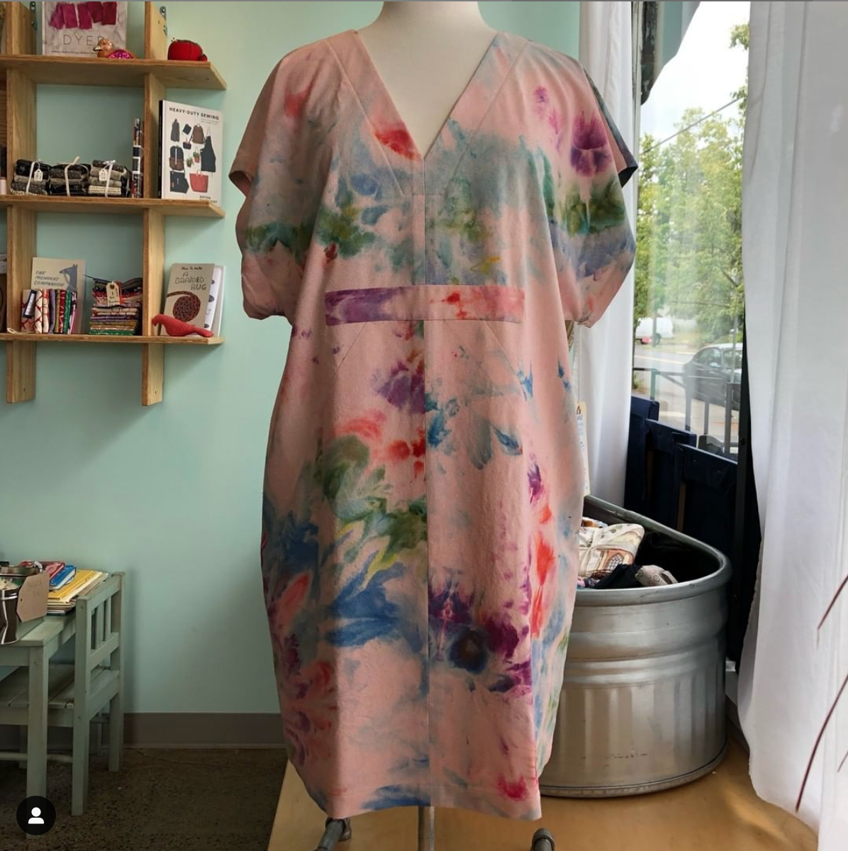 Closet Case’s Charlie Caftan sewn up in a hand-dyed silk noil.