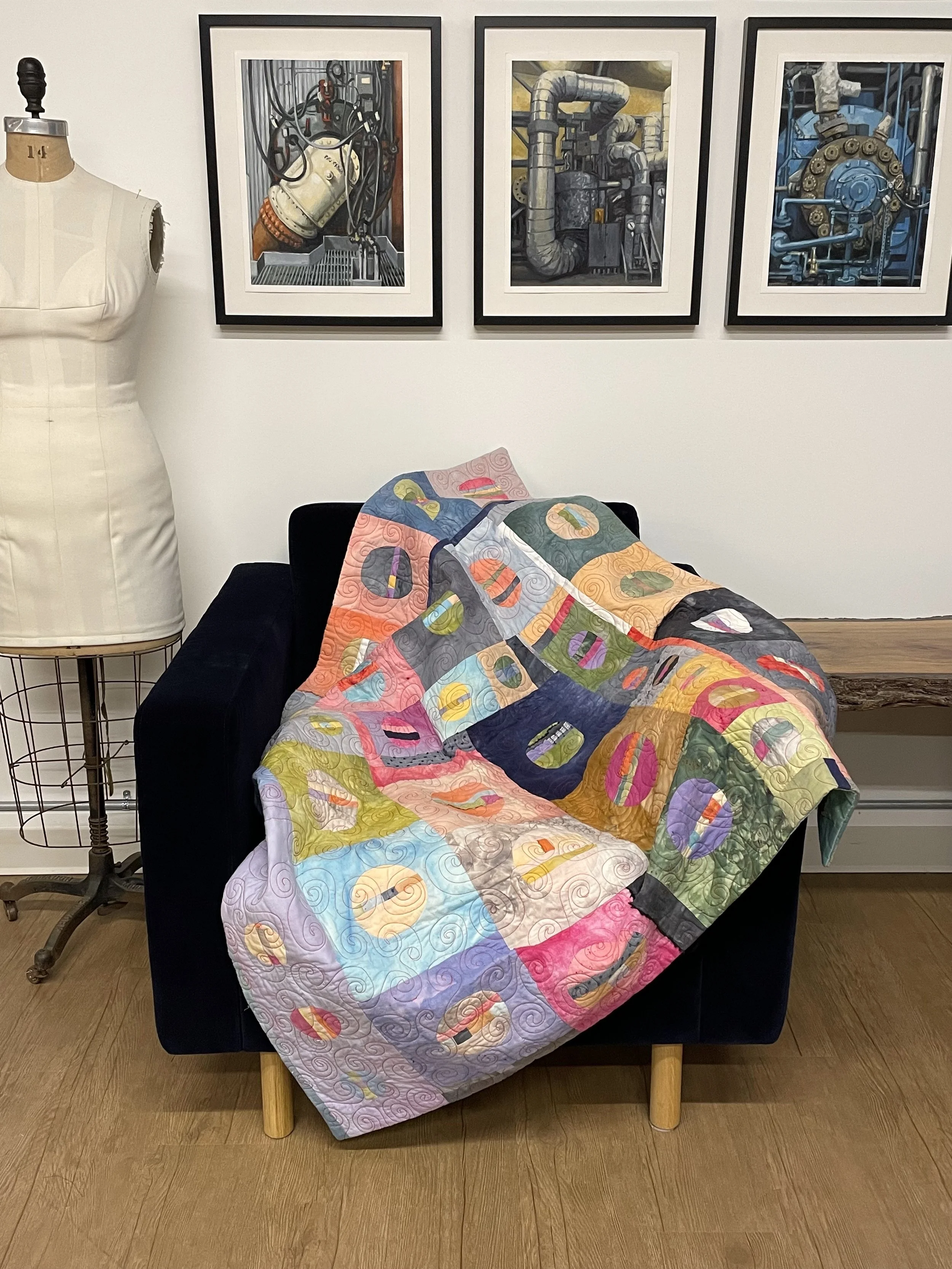 Improv Quilting: Inset Circles