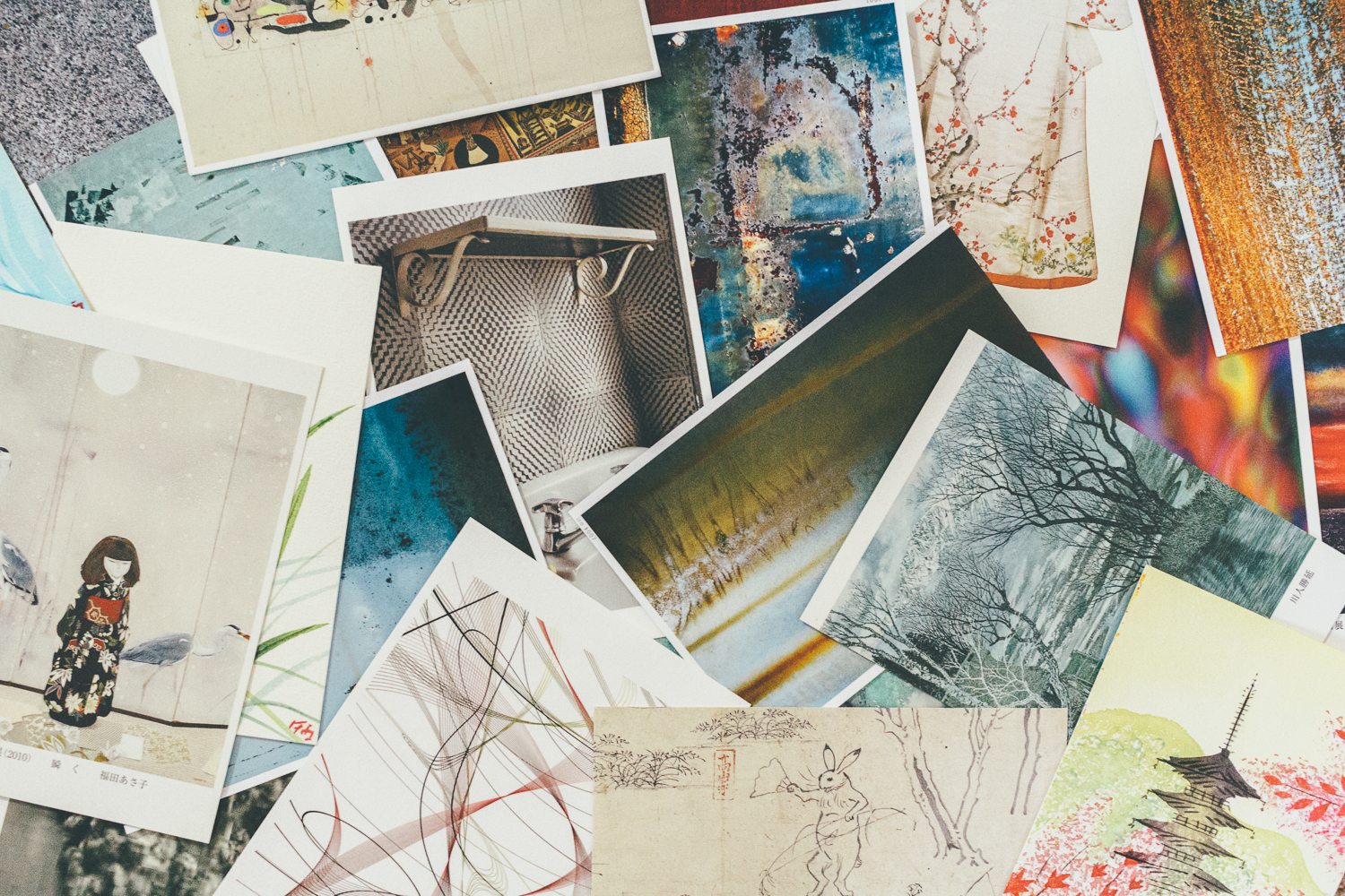 Some of the postcards I'll be giving away through Instagram on Mondays
