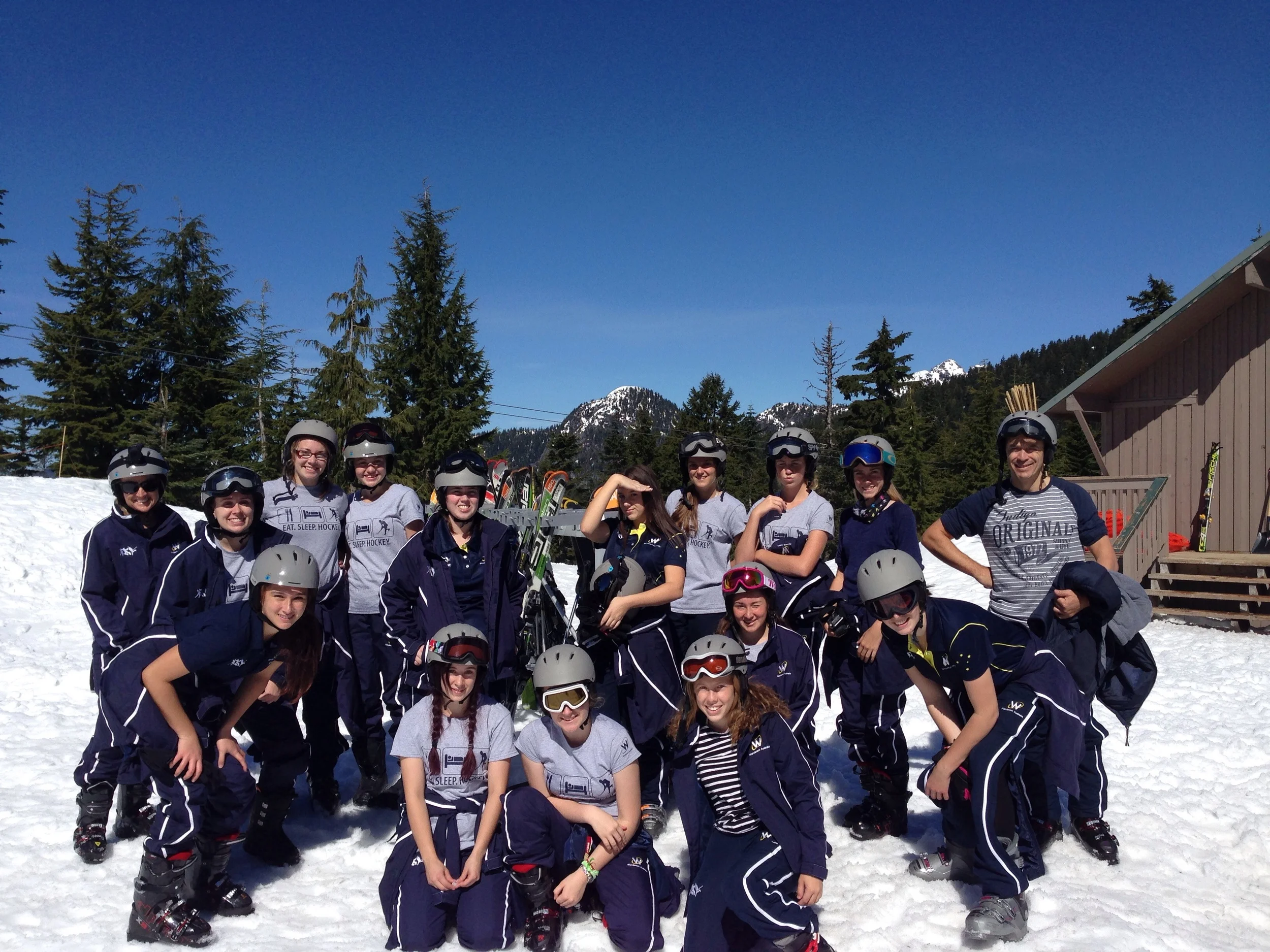 Skiing and boarding
