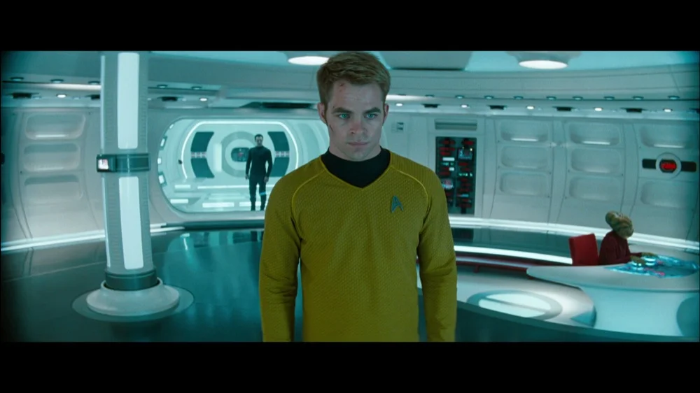  (from left) Benedict Cumberbatch, Chris Pine, and Heather Langenkamp in full-face makeup