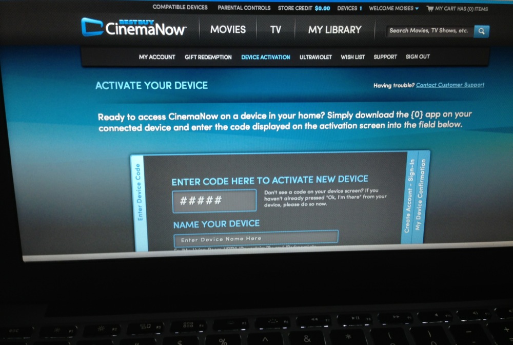  computer side of the CinemaNow "authorization" handshake required for my Blu-ray player to access CinemaNow 