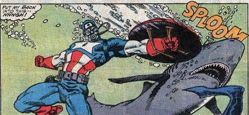 Giant Size does not support Captain America's troubling obsession with shark-punching.
