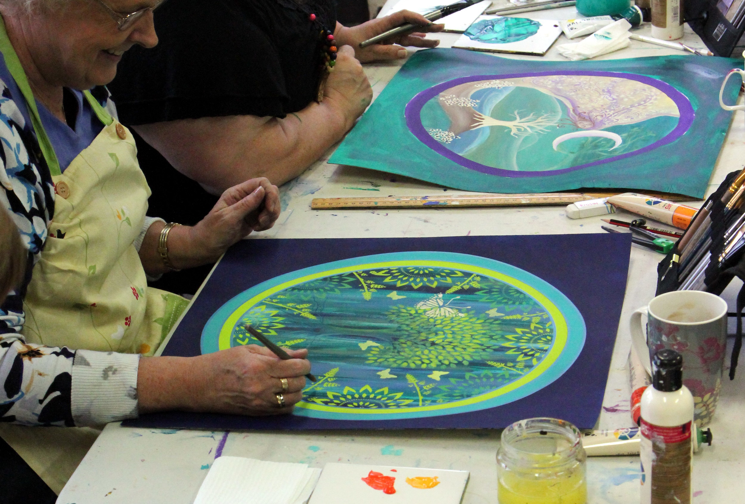 Every image, line and colour is a symbol relevant to the journey that each mandala represents.