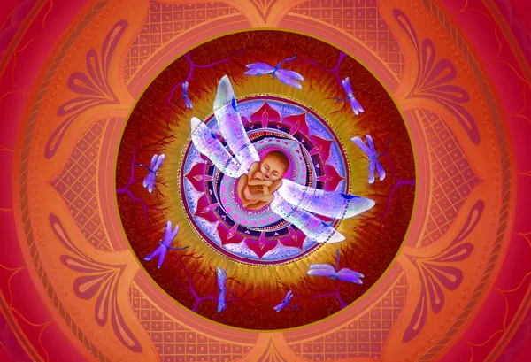 15 MANDALA POSTCARD BABY WINGSsm.jpg