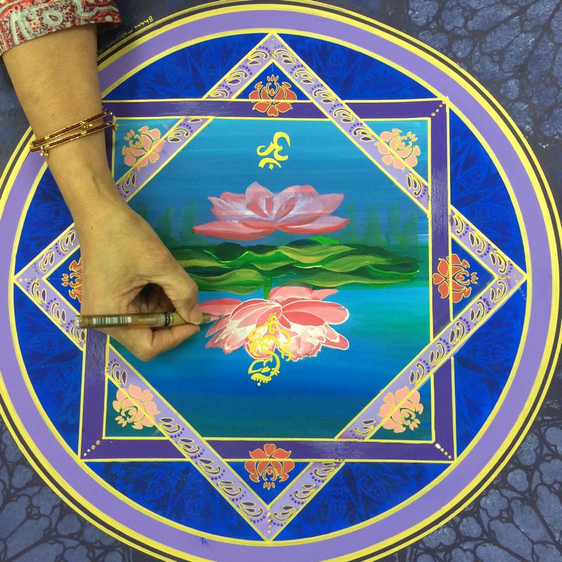 Making mandalas is a gentle unfolding process.Bahnu