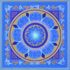 Meditating on blue lotus mandala magic