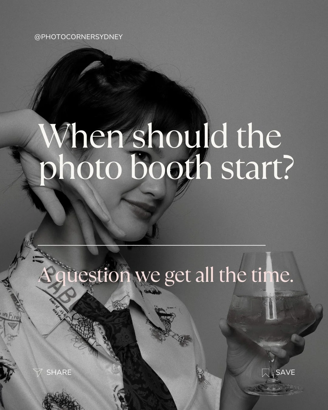 Timing matters more than people think.⁠
⁠
From experience, the best photo booth moments start during cocktail hour and carry through to the dance floor. ⁠
⁠
When guests feel comfortable, the energy grows, and the celebration is in full swing.⁠
⁠
Here