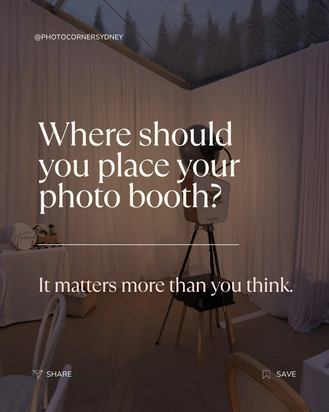 Booth placement can make a bigger difference than people expect.⁠
⁠
From experience, the best spot is where guests already want to be.⁠
Near the bar, near the dance floor, and never blocking the flow of the room.⁠
⁠
A small decision that changes how 